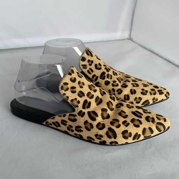 Park Lane Leopard Leather Pointed Mules CA - Picture 4 of 7